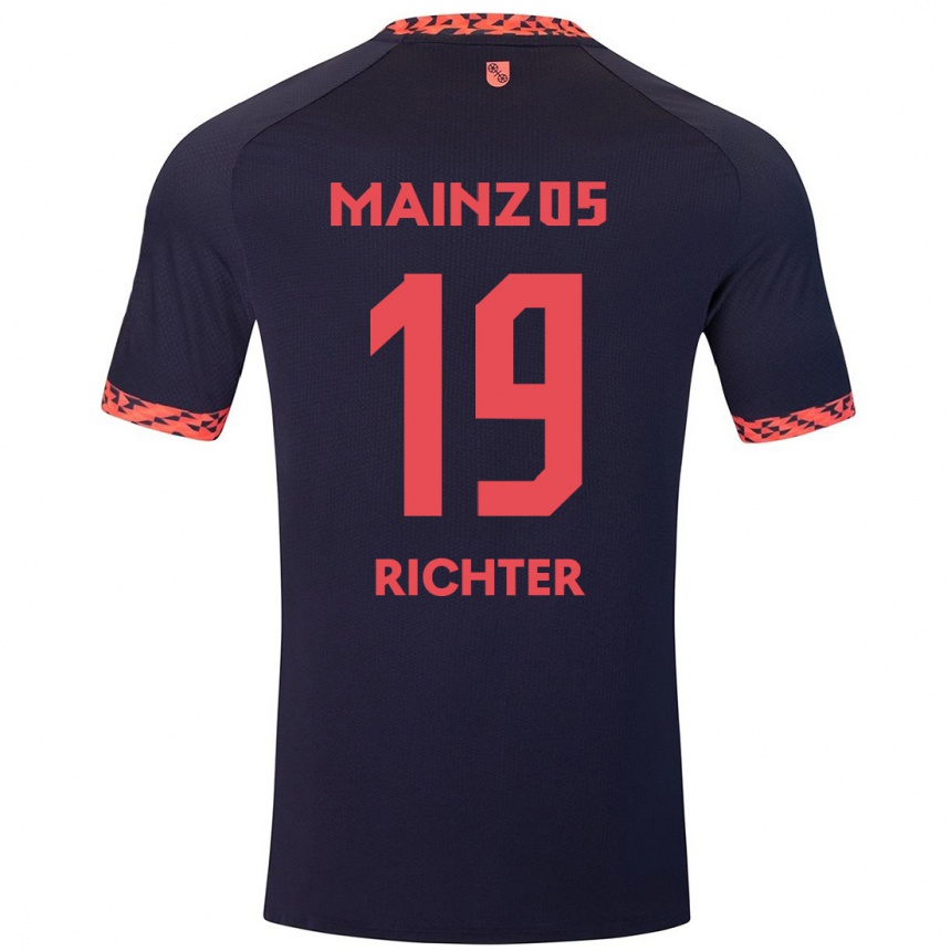 Kids Football Marc Richter #19 Blue Coral Red Away Jersey 2024/25 T-Shirt