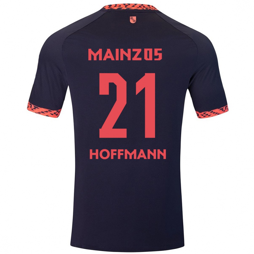 Kids Football Leon Hoffmann #21 Blue Coral Red Away Jersey 2024/25 T-Shirt