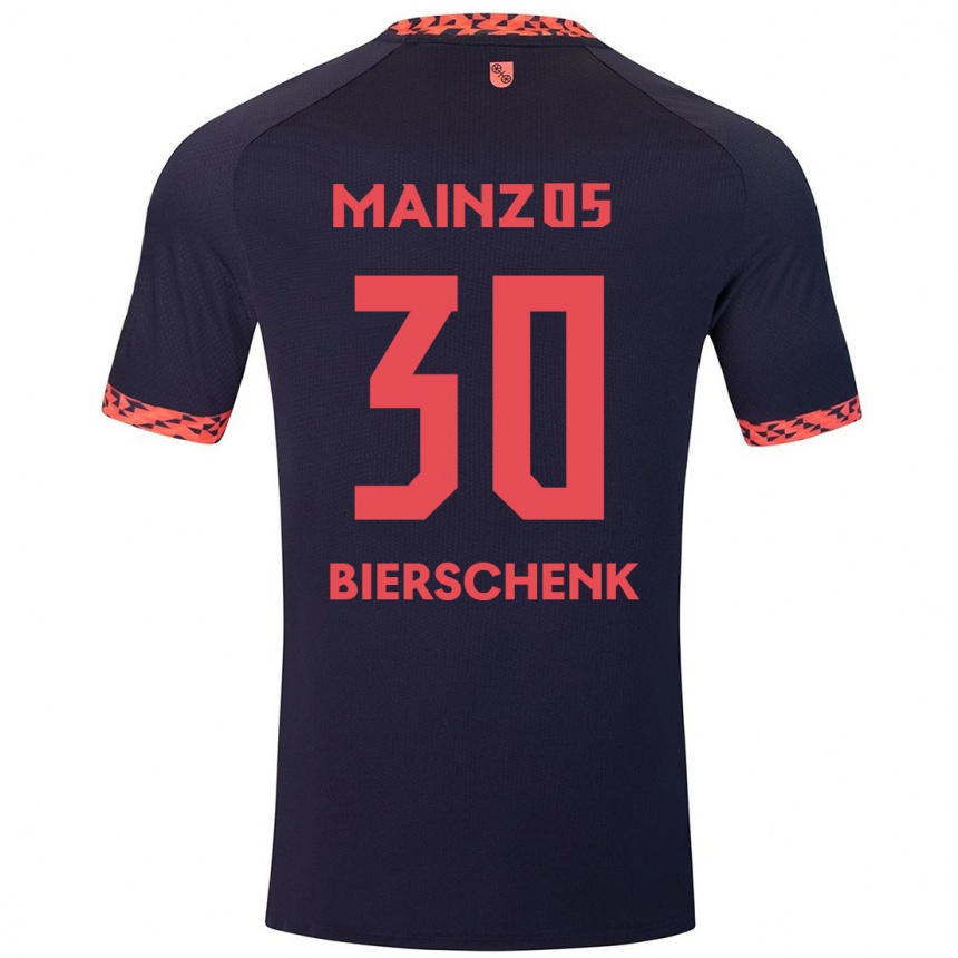 Kids Football Lovis Bierschenk #30 Blue Coral Red Away Jersey 2024/25 T-Shirt