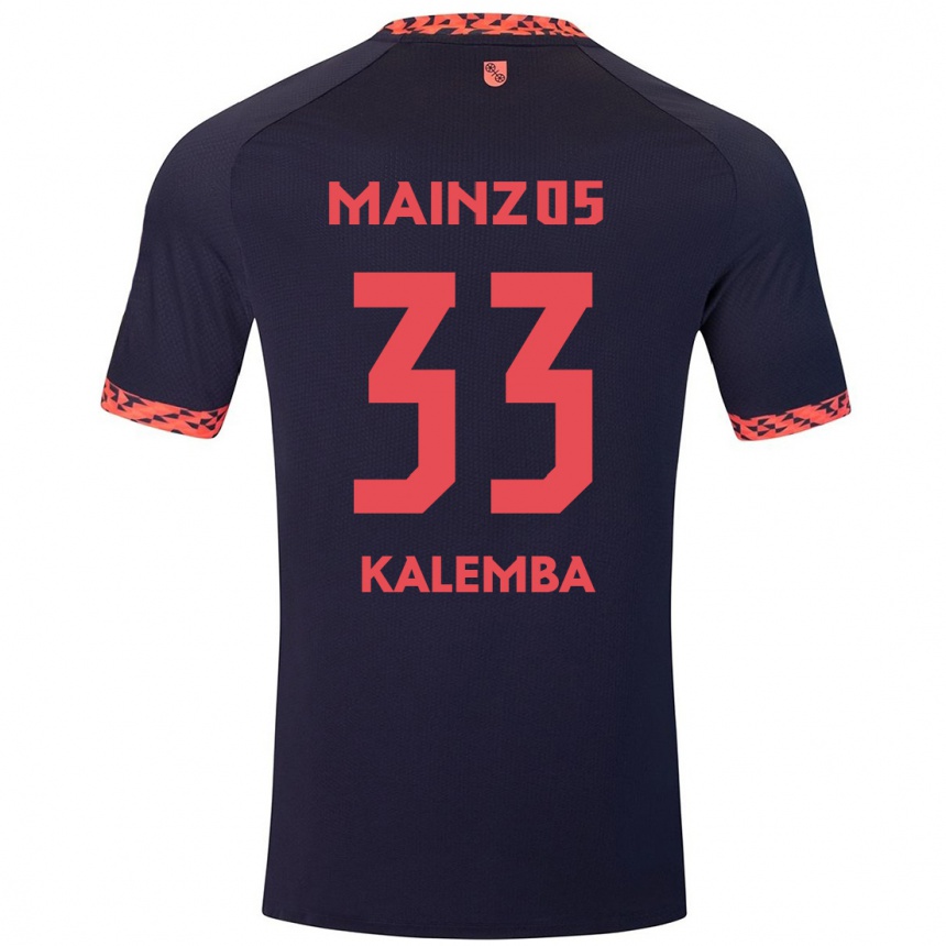 Kids Football Marcel Kalemba #33 Blue Coral Red Away Jersey 2024/25 T-Shirt