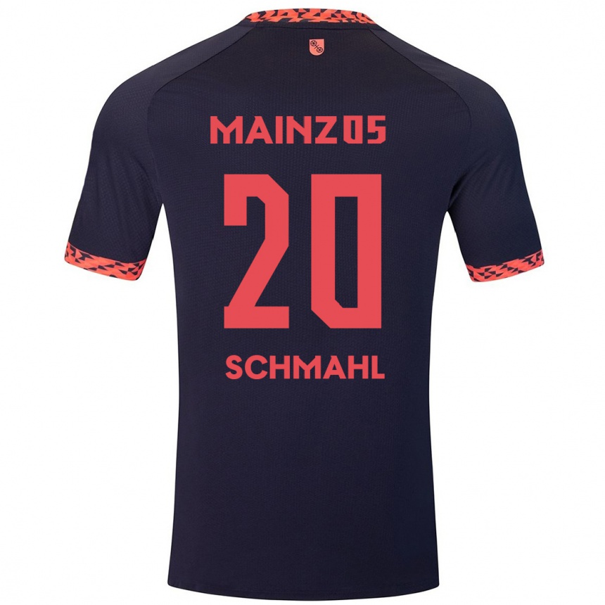 Kids Football Laura Schmahl #20 Blue Coral Red Away Jersey 2024/25 T-Shirt