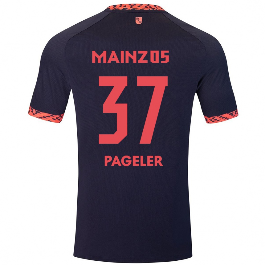 Kids Football Maja Pageler #37 Blue Coral Red Away Jersey 2024/25 T-Shirt