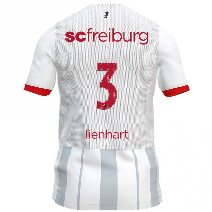 Kids Football Philipp Lienhart #3 White Grey Away Jersey 2024/25 T-Shirt