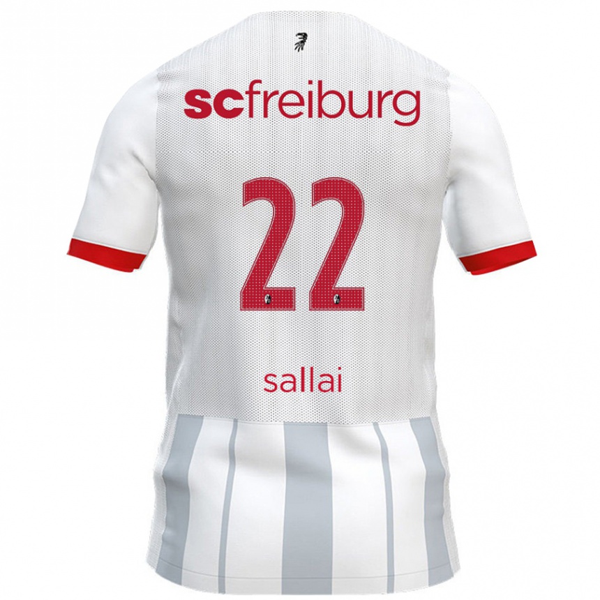 Kids Football Roland Sallai #22 White Grey Away Jersey 2024/25 T-Shirt