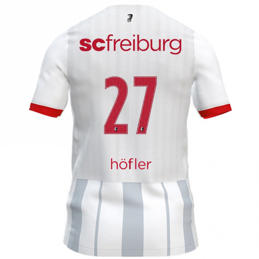 Kids Football Nicolas Höfler #27 White Grey Away Jersey 2024/25 T-Shirt