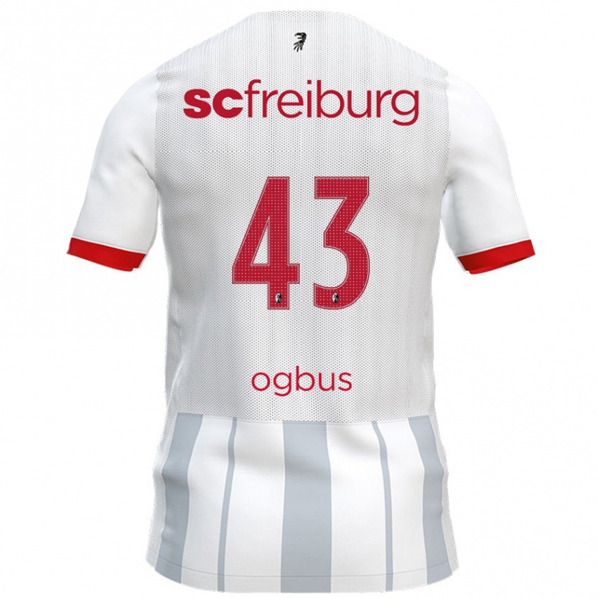 Kids Football Bruno Ogbus #43 White Grey Away Jersey 2024/25 T-Shirt