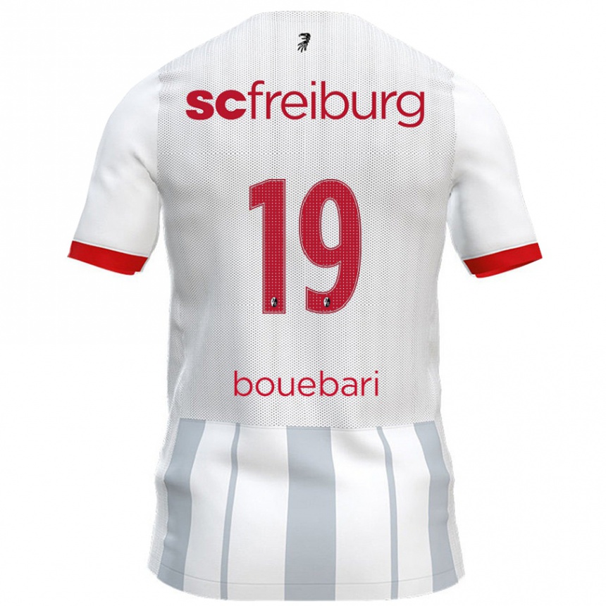 Kids Football Franci Bouebari #19 White Grey Away Jersey 2024/25 T-Shirt