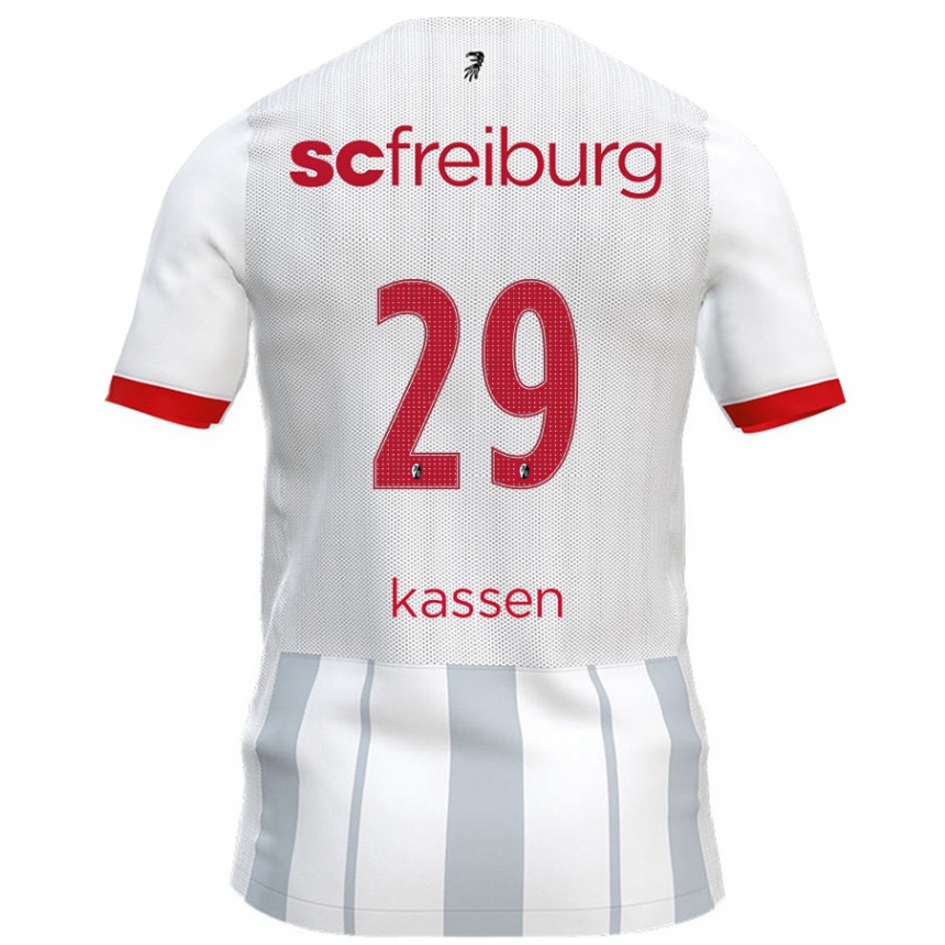 Kids Football Julia Kassen #29 White Grey Away Jersey 2024/25 T-Shirt