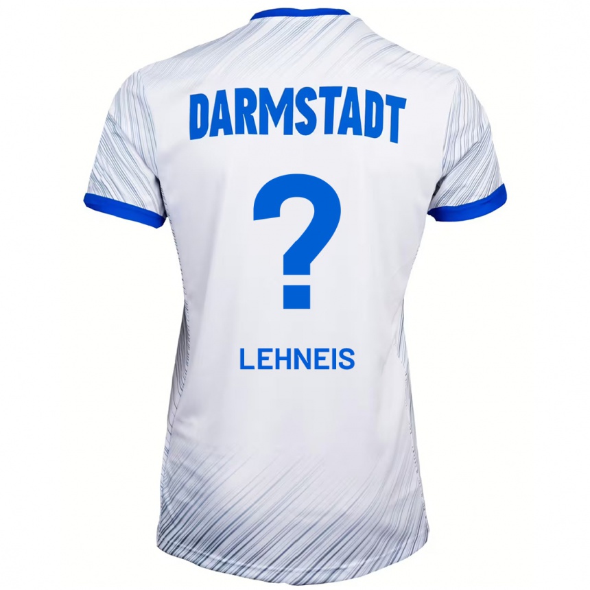 Kids Football Daniel Lehneis #0 White Blue Away Jersey 2024/25 T-Shirt