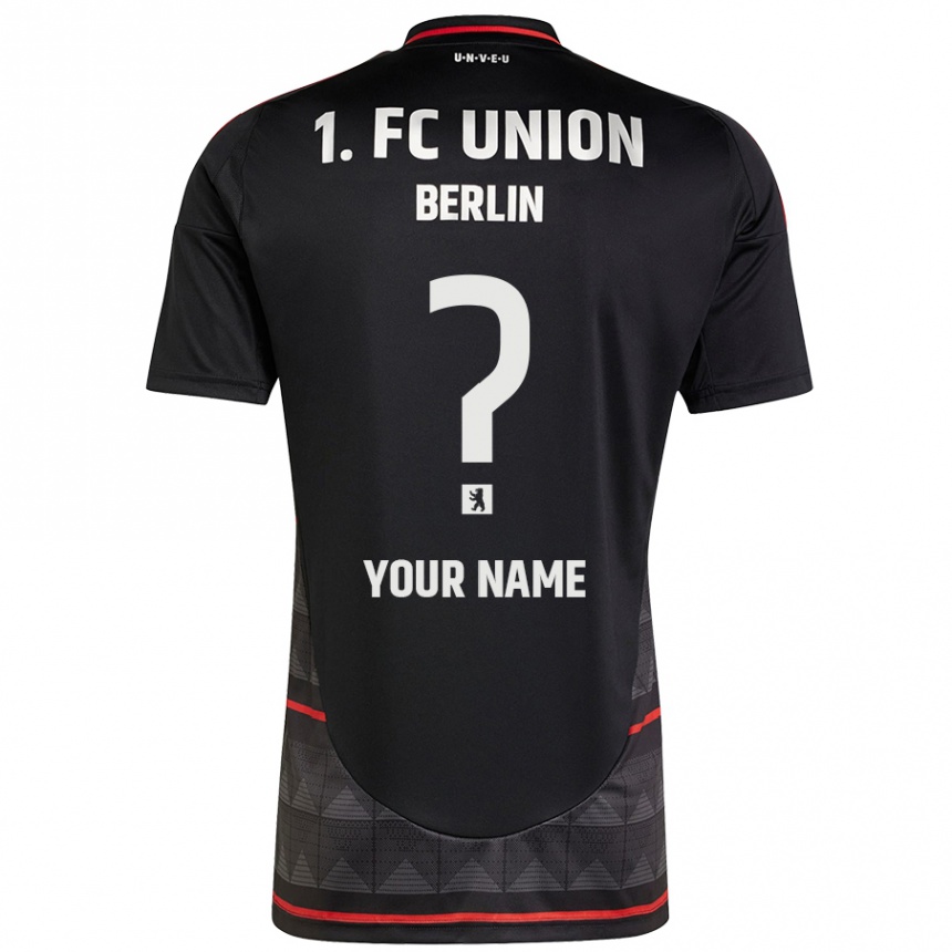 Kids Football Your Name #0 Black Away Jersey 2024/25 T-Shirt