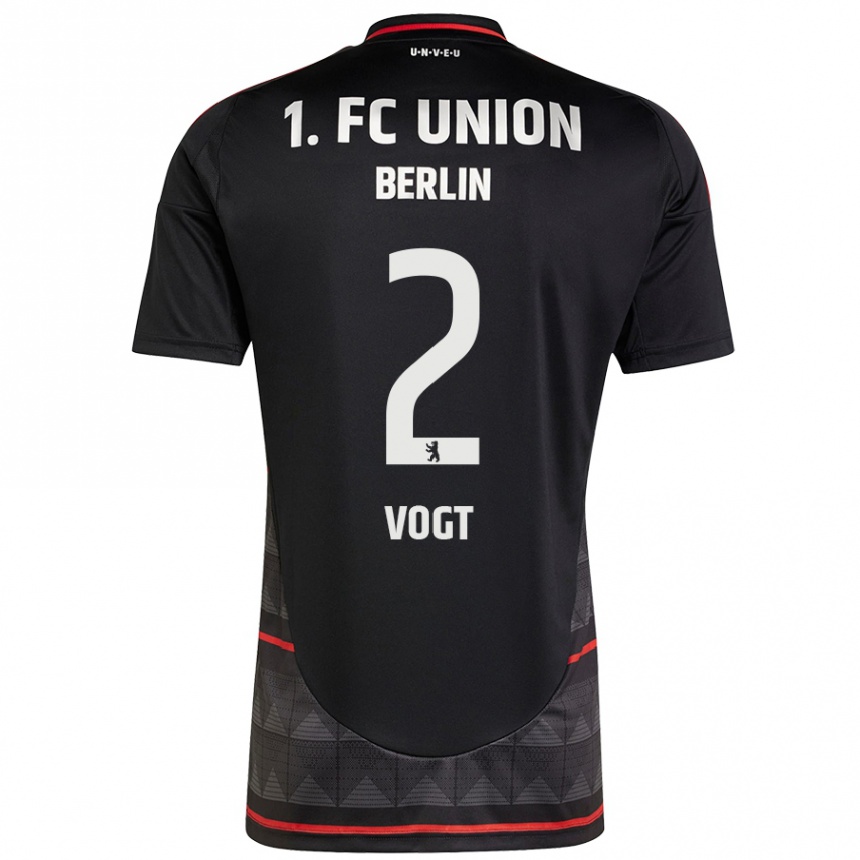 Kids Football Kevin Vogt #2 Black Away Jersey 2024/25 T-Shirt