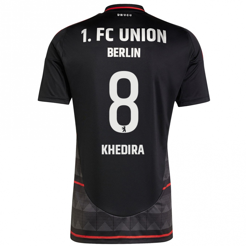 Kids Football Rani Khedira #8 Black Away Jersey 2024/25 T-Shirt