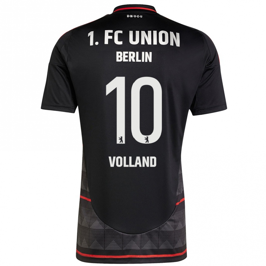 Kids Football Kevin Volland #10 Black Away Jersey 2024/25 T-Shirt