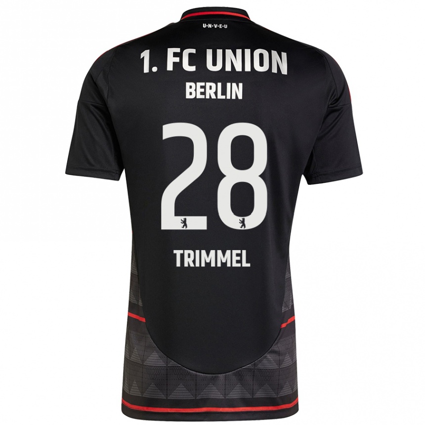 Kids Football Christopher Trimmel #28 Black Away Jersey 2024/25 T-Shirt