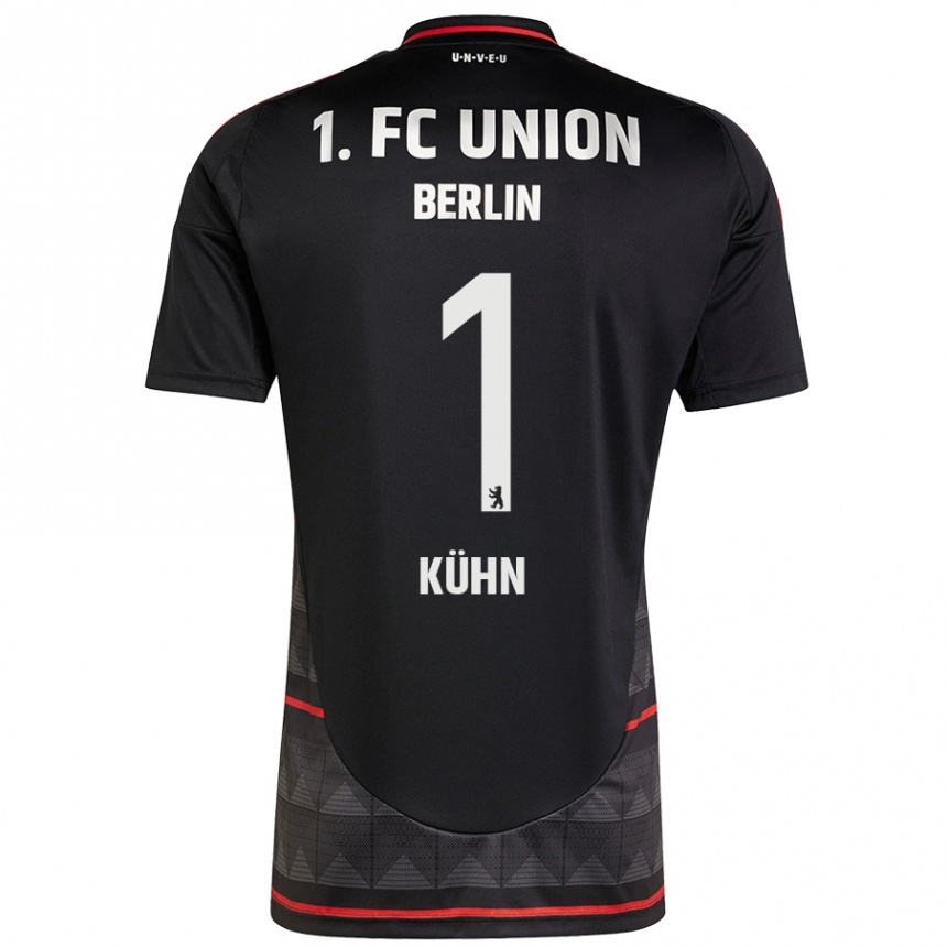 Kids Football Samuel Kühn #1 Black Away Jersey 2024/25 T-Shirt