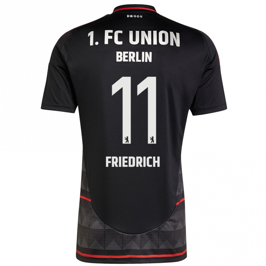 Kids Football Julien Friedrich #11 Black Away Jersey 2024/25 T-Shirt