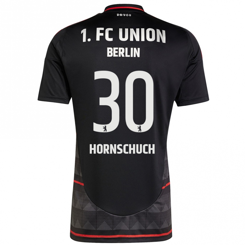 Kids Football Sarah Hornschuch #30 Black Away Jersey 2024/25 T-Shirt