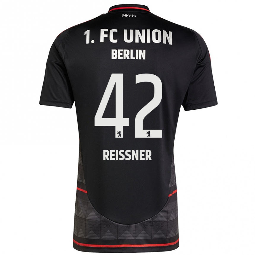 Kids Football Naika Reissner #42 Black Away Jersey 2024/25 T-Shirt