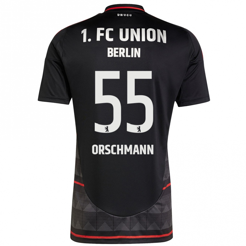 Kids Football Katja Orschmann #55 Black Away Jersey 2024/25 T-Shirt