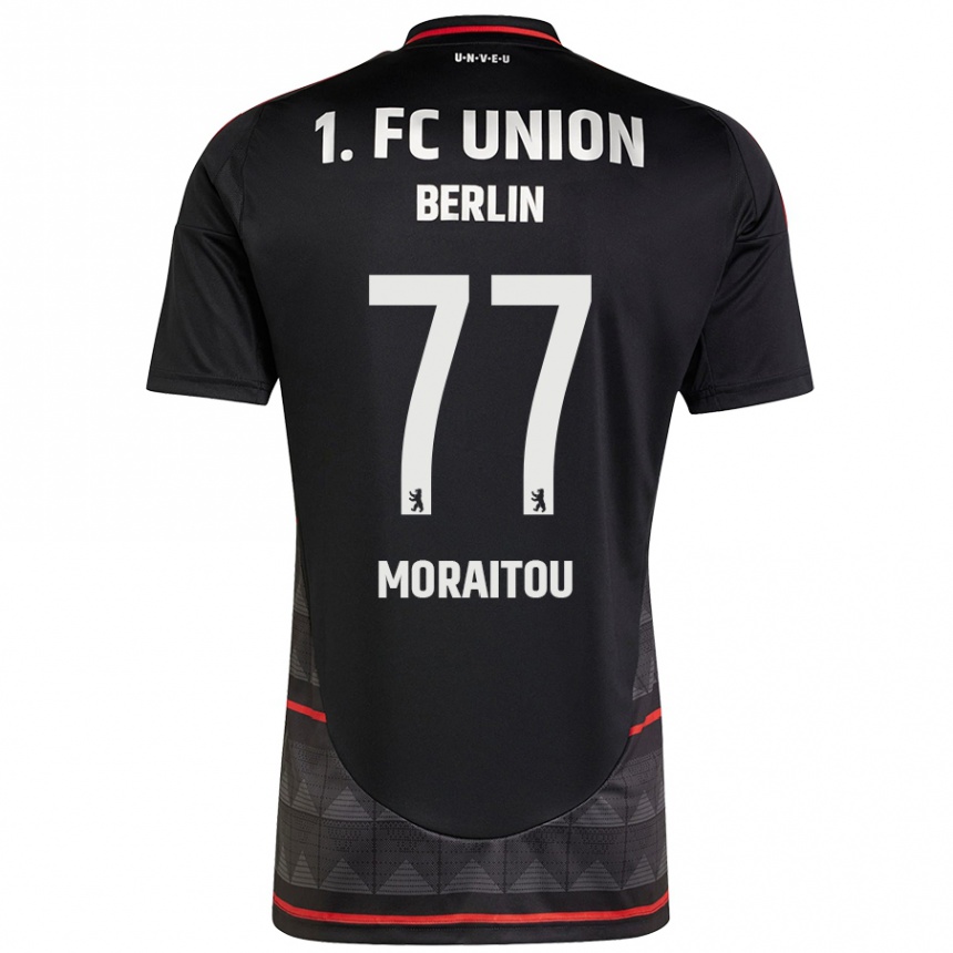 Kids Football Athanasia Moraitou #77 Black Away Jersey 2024/25 T-Shirt