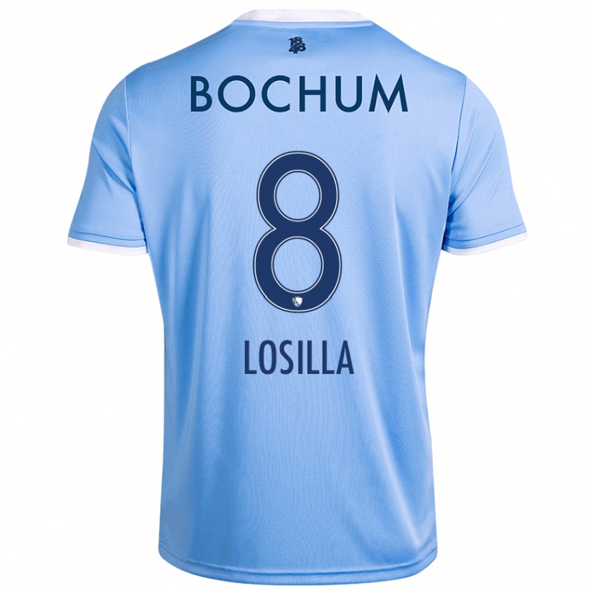 Kids Football Anthony Losilla #8 Sky Blue Away Jersey 2024/25 T-Shirt