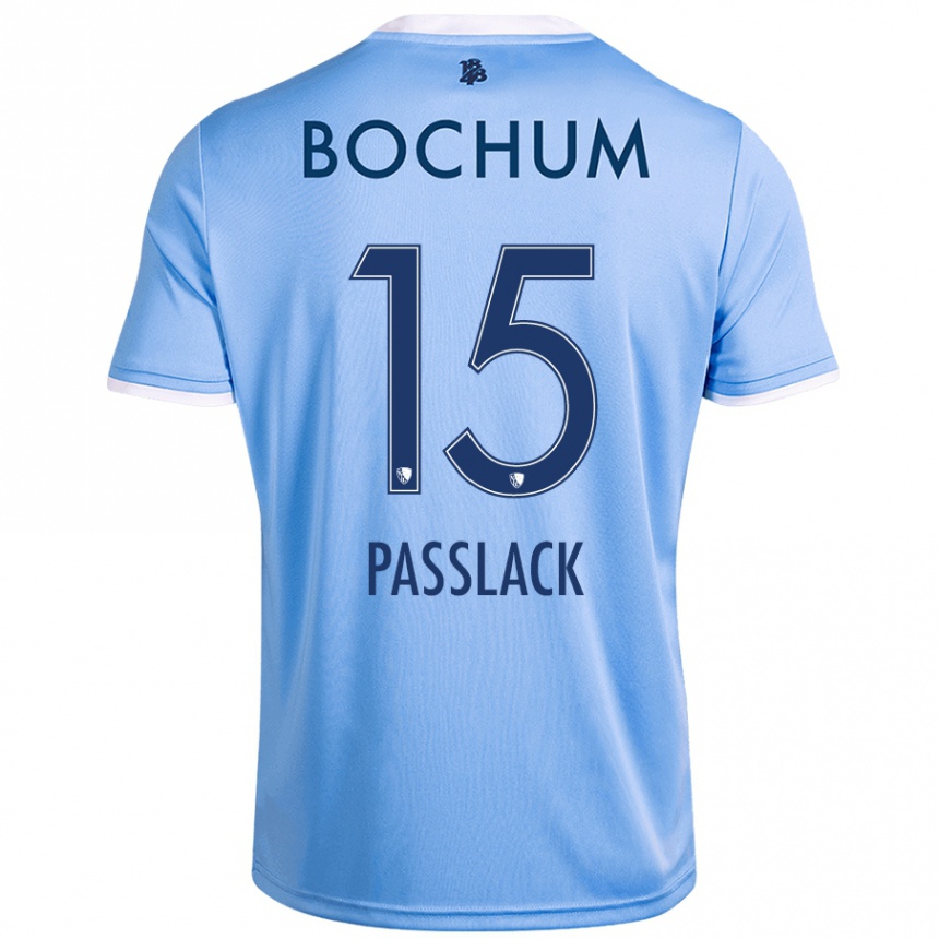 Kids Football Felix Passlack #15 Sky Blue Away Jersey 2024/25 T-Shirt