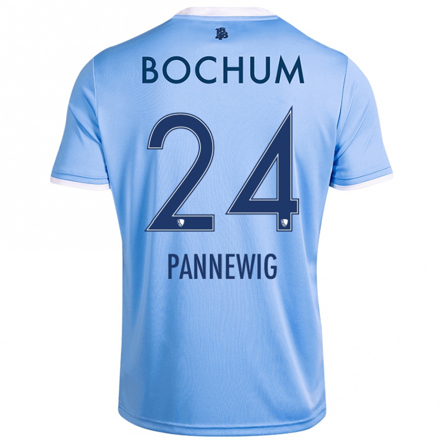 Kids Football Mats Pannewig #24 Sky Blue Away Jersey 2024/25 T-Shirt