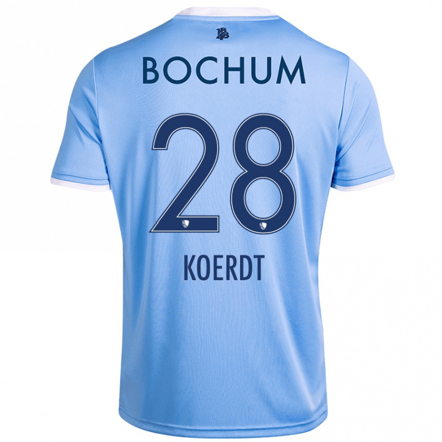 Kids Football Lennart Koerdt #28 Sky Blue Away Jersey 2024/25 T-Shirt