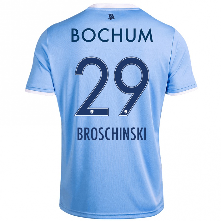 Kids Football Moritz Broschinski #29 Sky Blue Away Jersey 2024/25 T-Shirt