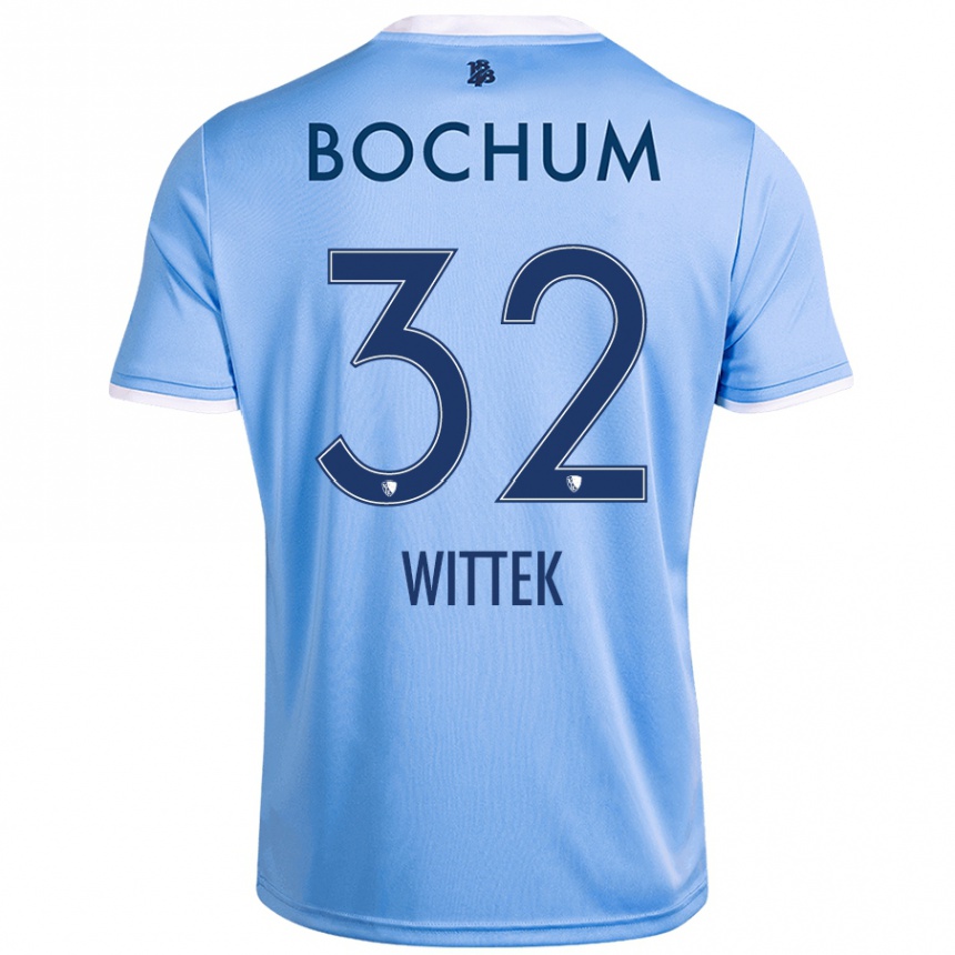 Kids Football Maximilian Wittek #32 Sky Blue Away Jersey 2024/25 T-Shirt