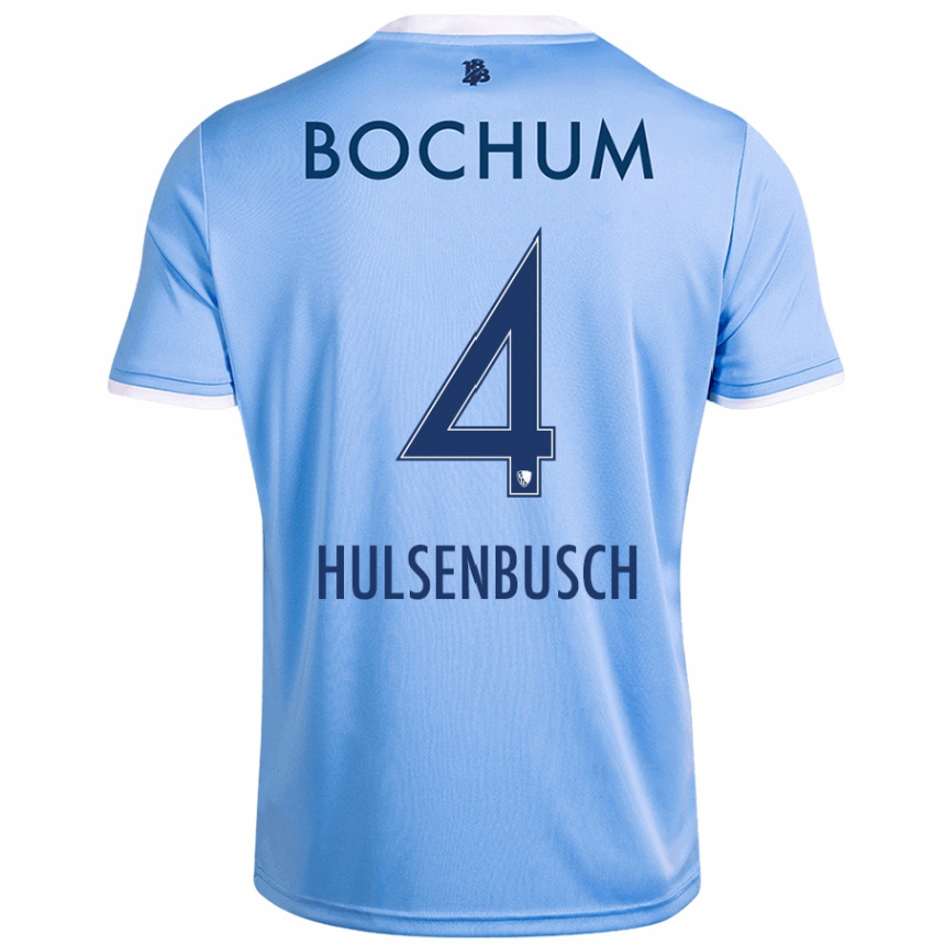 Kids Football Daniel Hülsenbusch #4 Sky Blue Away Jersey 2024/25 T-Shirt