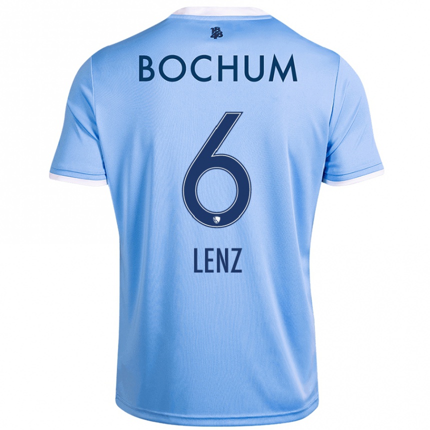 Kids Football Cajetan Lenz #6 Sky Blue Away Jersey 2024/25 T-Shirt