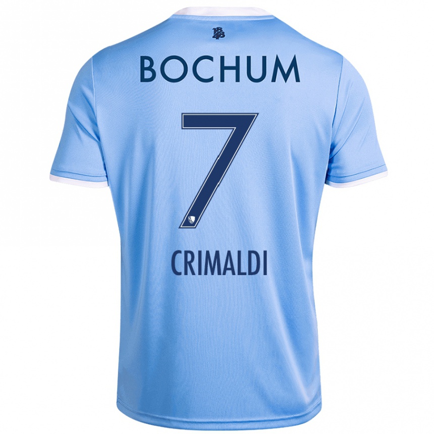 Kids Football Alessandro Crimaldi #7 Sky Blue Away Jersey 2024/25 T-Shirt