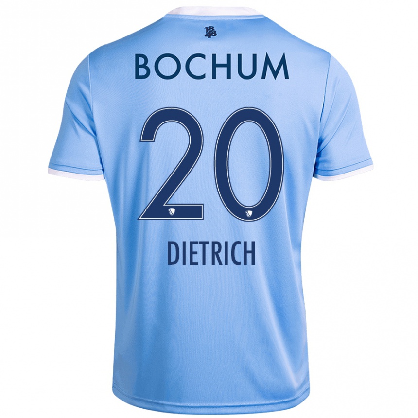 Kids Football Sam Dietrich #20 Sky Blue Away Jersey 2024/25 T-Shirt