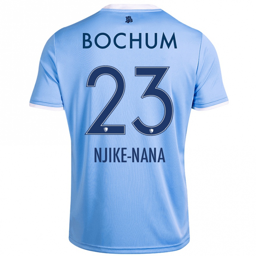 Kids Football Jean-Philippe Njike-Nana #23 Sky Blue Away Jersey 2024/25 T-Shirt