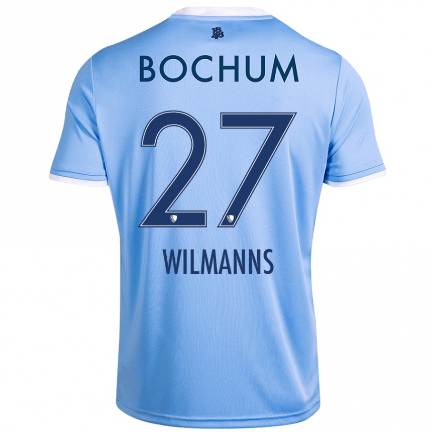 Kids Football Anjo Wilmanns #27 Sky Blue Away Jersey 2024/25 T-Shirt