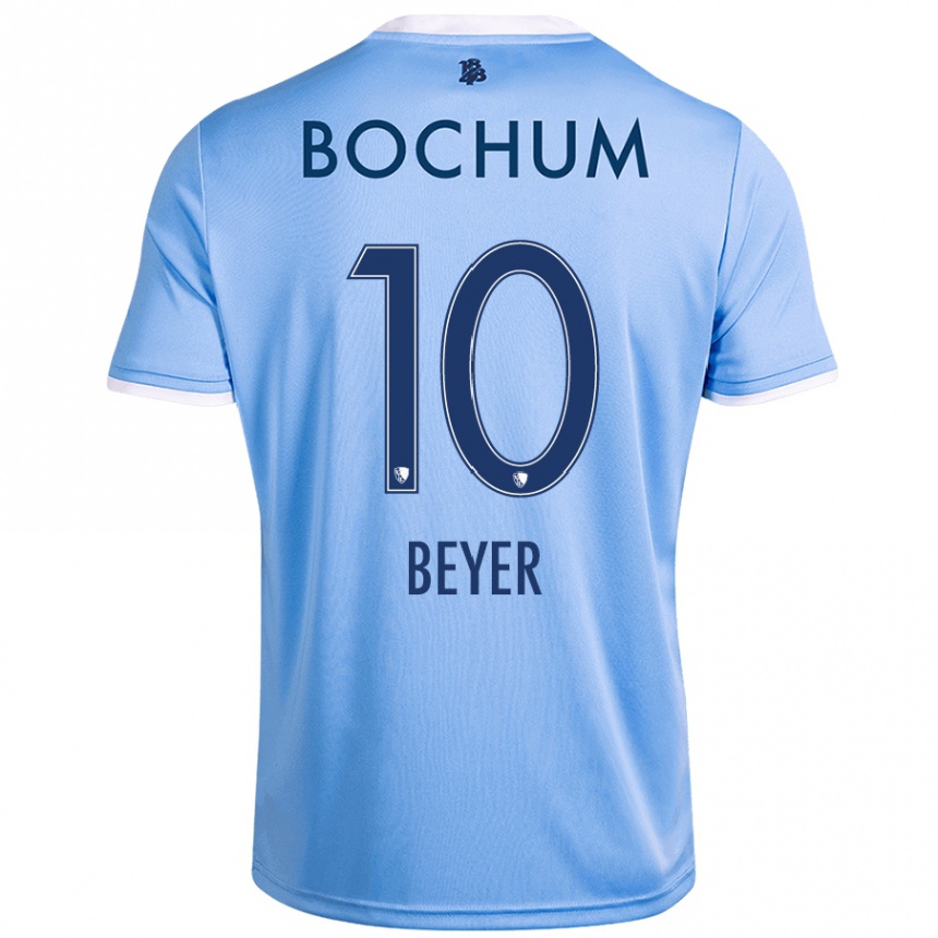 Kids Football Pia Beyer #10 Sky Blue Away Jersey 2024/25 T-Shirt