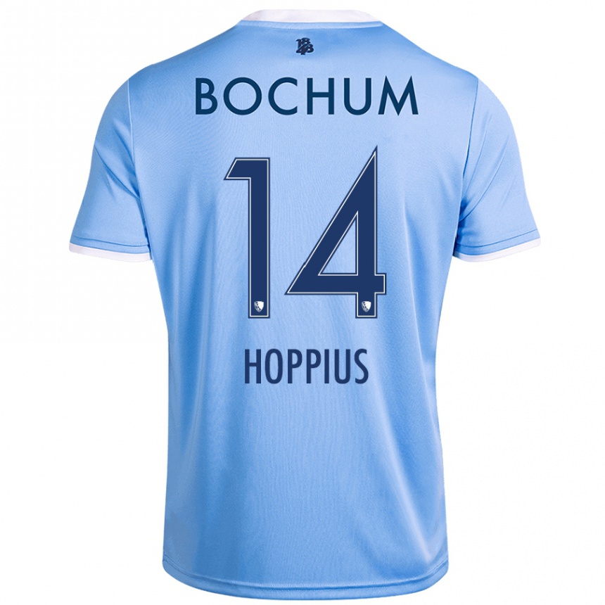 Kids Football Dörthe Hoppius #14 Sky Blue Away Jersey 2024/25 T-Shirt