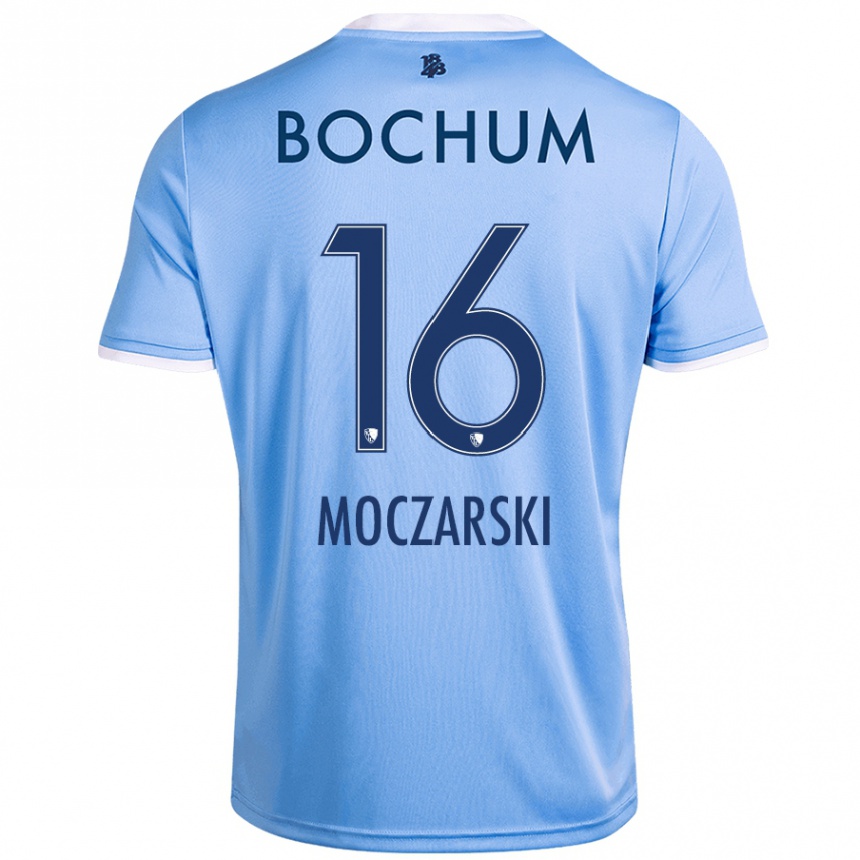 Kids Football Anna Moczarski #16 Sky Blue Away Jersey 2024/25 T-Shirt