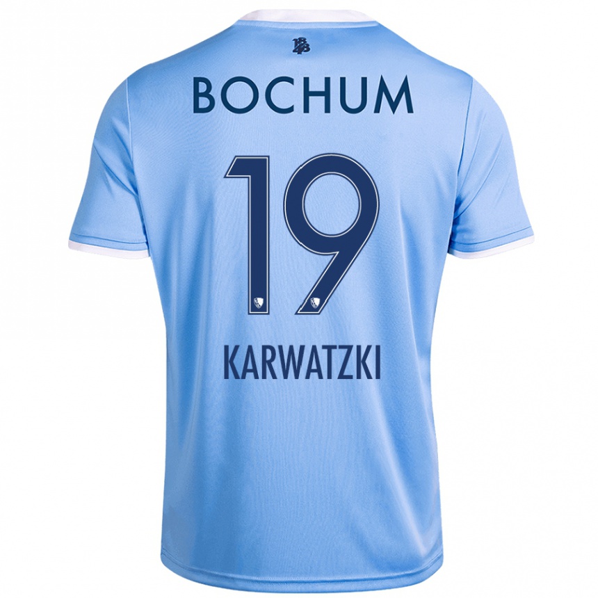 Kids Football Lucy Karwatzki #19 Sky Blue Away Jersey 2024/25 T-Shirt