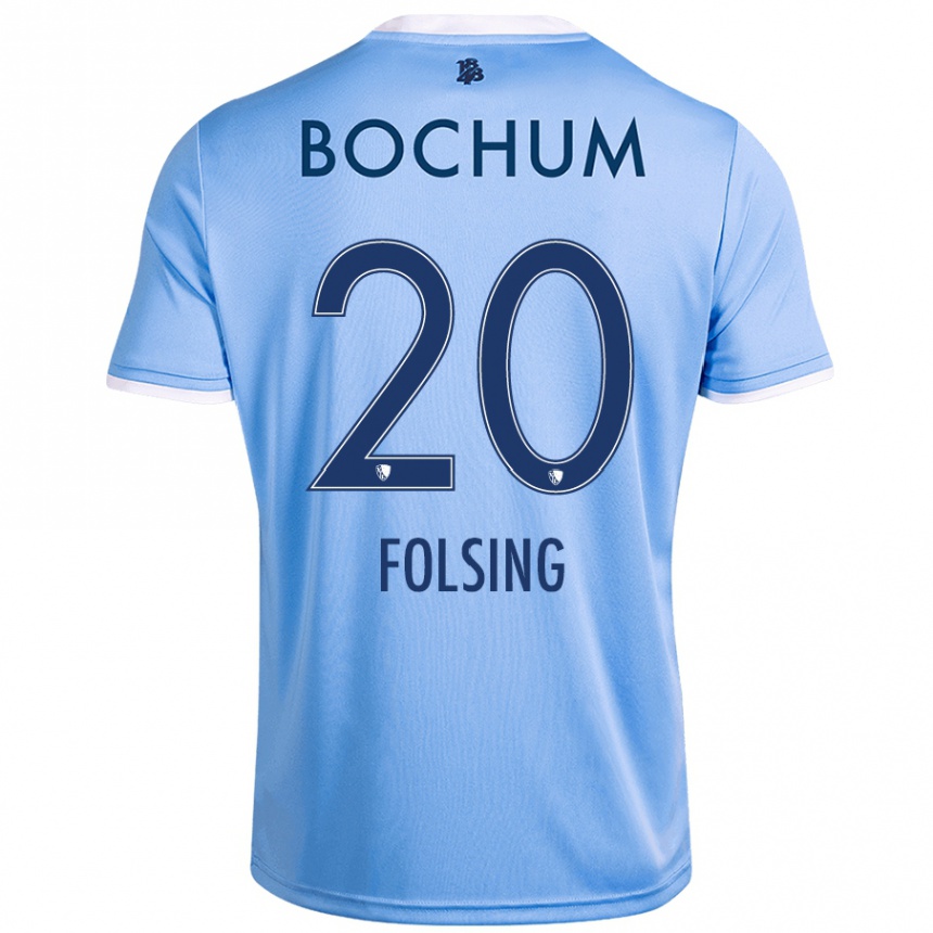 Kids Football Amelie Fölsing #20 Sky Blue Away Jersey 2024/25 T-Shirt