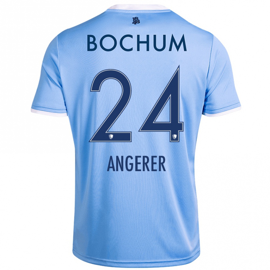 Kids Football Alina Angerer #24 Sky Blue Away Jersey 2024/25 T-Shirt