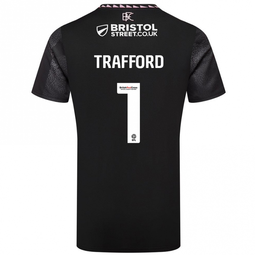 Kids Football James Trafford #1 Black Away Jersey 2024/25 T-Shirt