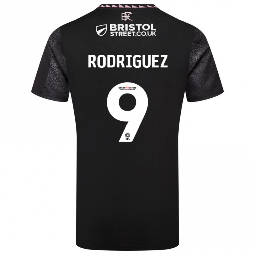 Kids Football Jay Rodríguez #9 Black Away Jersey 2024/25 T-Shirt