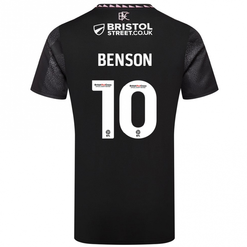 Kids Football Benson Manuel #10 Black Away Jersey 2024/25 T-Shirt