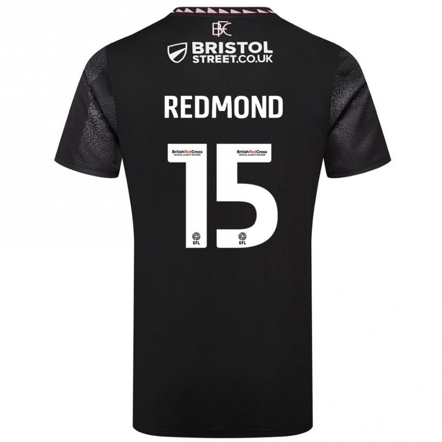 Kids Football Nathan Redmond #15 Black Away Jersey 2024/25 T-Shirt