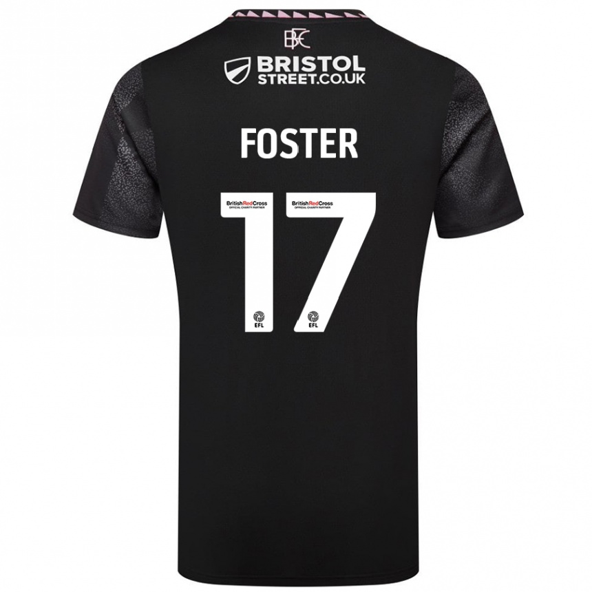 Kids Football Lyle Foster #17 Black Away Jersey 2024/25 T-Shirt