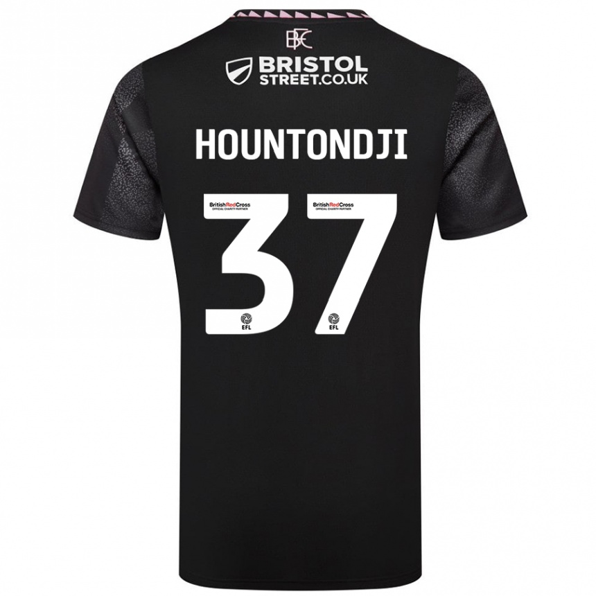 Kids Football Andreas Hountondji #37 Black Away Jersey 2024/25 T-Shirt