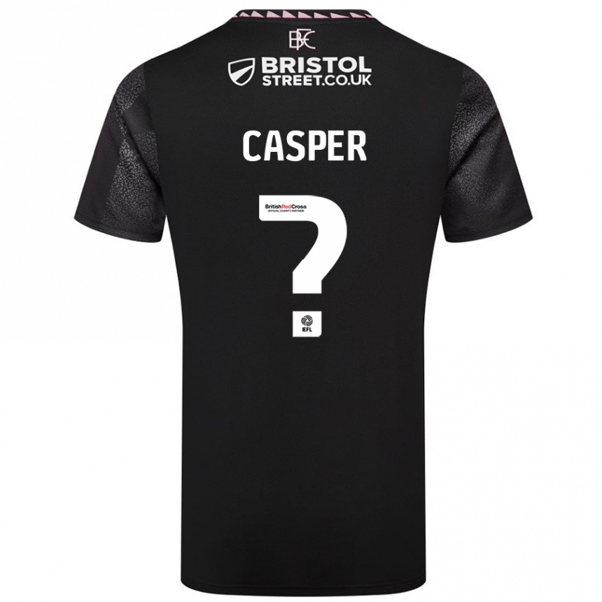 Kids Football Charlie Casper #0 Black Away Jersey 2024/25 T-Shirt