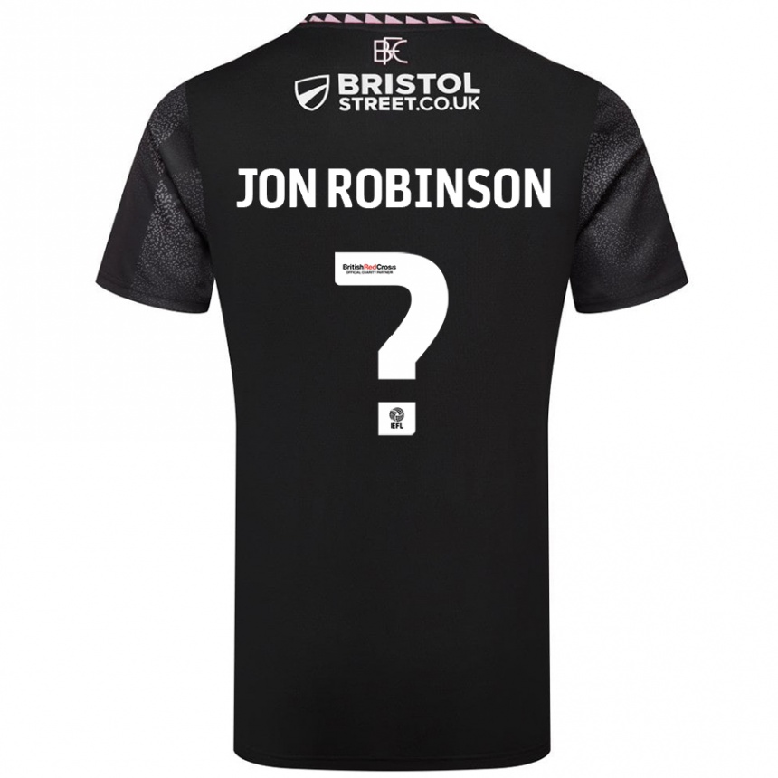 Kids Football Jon Ander Vilar Robinson #0 Black Away Jersey 2024/25 T-Shirt